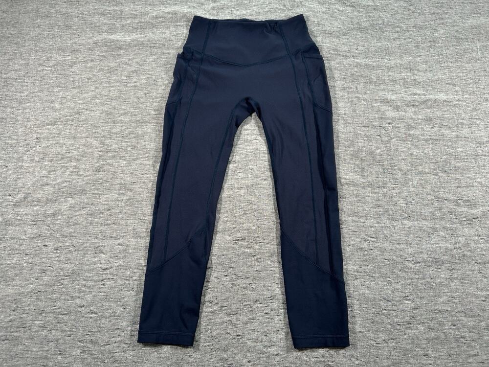 Lululemon All The Right Places Crop 2 23" Leggings Womens 6 Navy Blue Athleisure